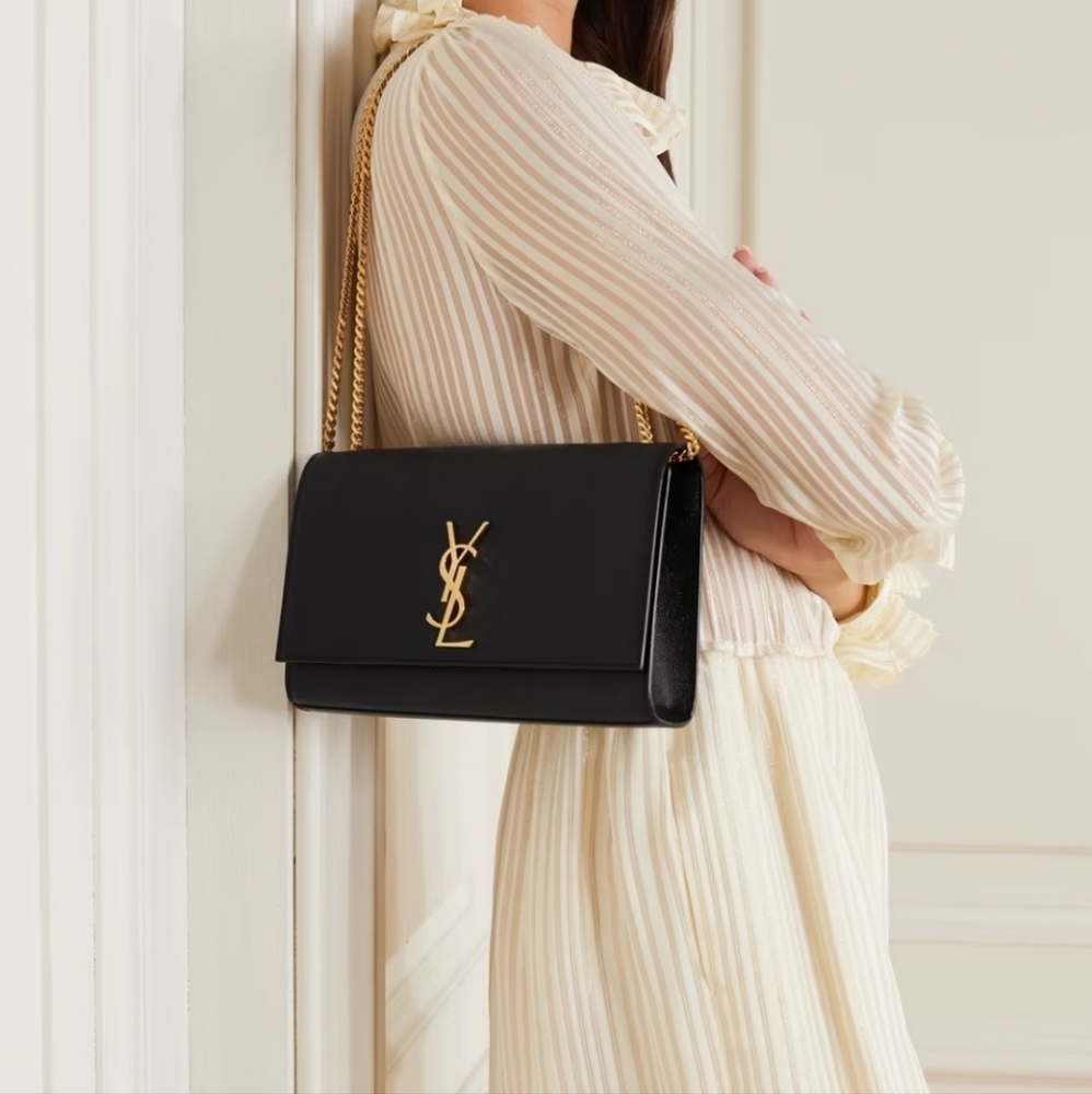 MSRP $2,600 YSL Saint Laurent Kate Grain de Poudre Shoulder/Crossbody - Picture 7 of 16
